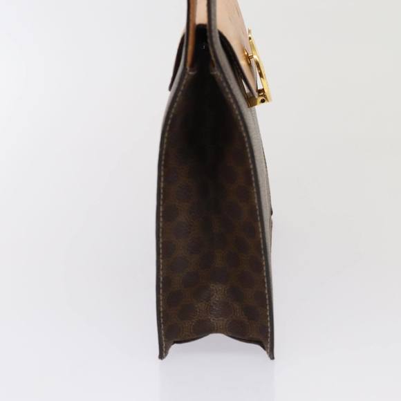 CELINE Macadam Canvas Hand Bag PVC Leather Brown Auth 82864 - Picture 4 of 16